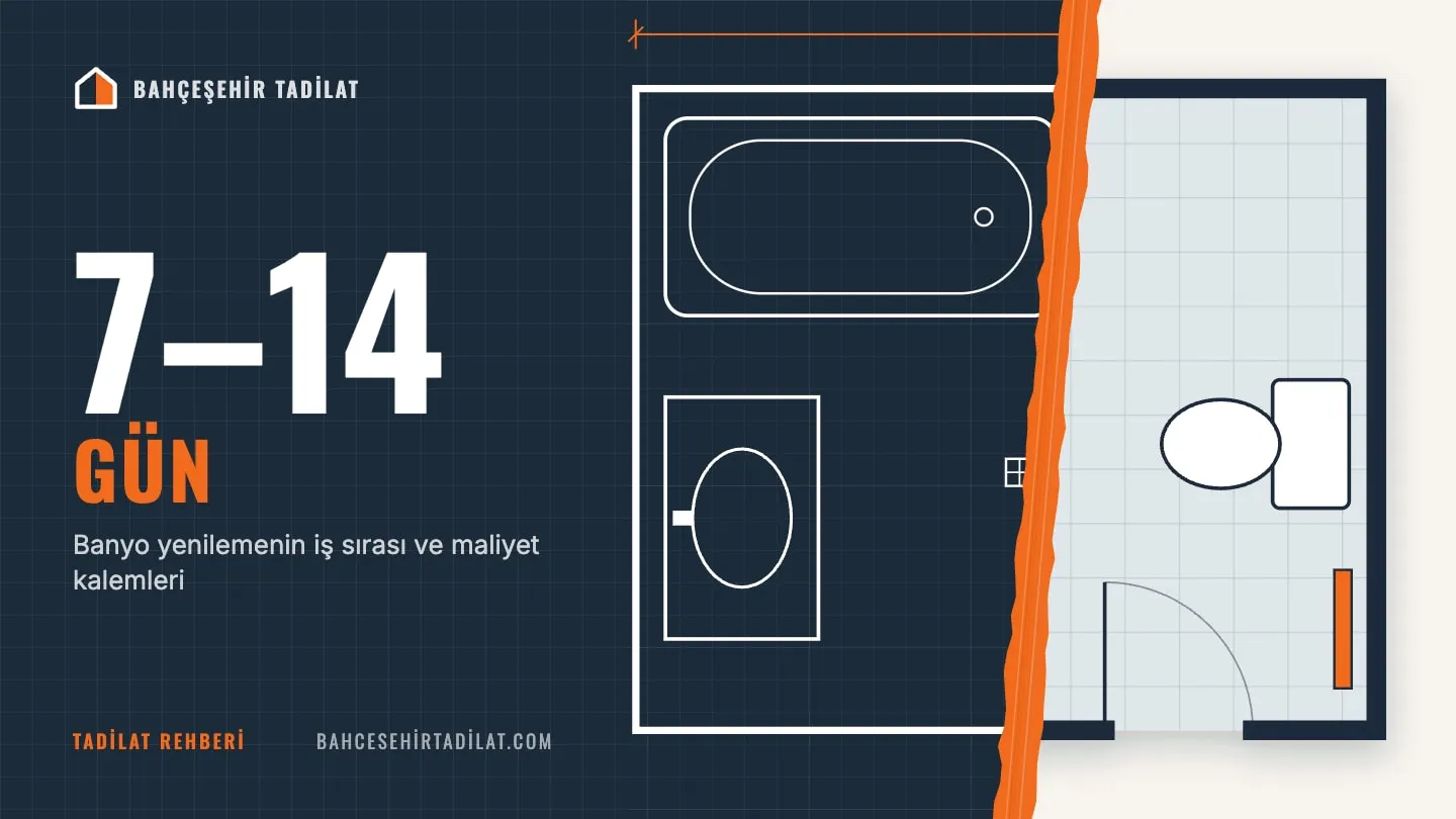 Banyo yenileme öncesi hazırlanmış banyo planı çizimi